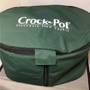 Green Stoneware Slow Cooker 15x10x8”
